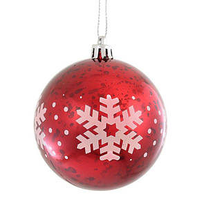 Кулі новорічні Червоний, бордо