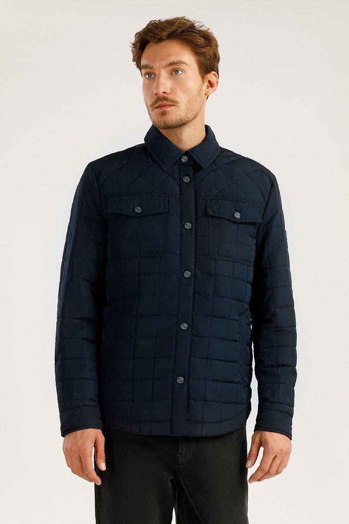 Чоловіча куртка-сорочка Finn Flare A19-22041-101 темно-синя L, фото 1
