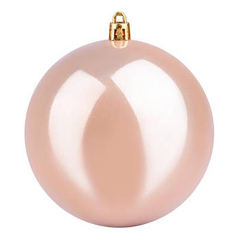 Іграшка новорічна Куля Yes! Fun d-10 см, шампань, перламутровий 973512 G-Rich
