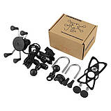 Тримач кріплення телефону для мотоцикла на кермо Quick Charge 3.0 Універсальне, фото 6