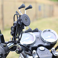 Крепление держатель телефона для мотоцикла на руль зеркало с USB QC 3.0 по типу RAM