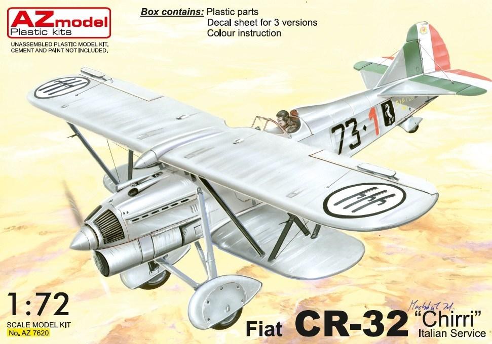 Пластикова модель 1/72 AZ model 7620 італійський винищувач Fiat CR-32 „Chirri“ Italian Service