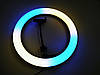 Кільцева LED лампа RGB MJ33 33см 1 кріпл.тел USB, фото 5
