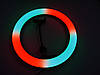 Кільцева LED лампа RGB MJ33 33см 1 кріпл.тел USB, фото 6