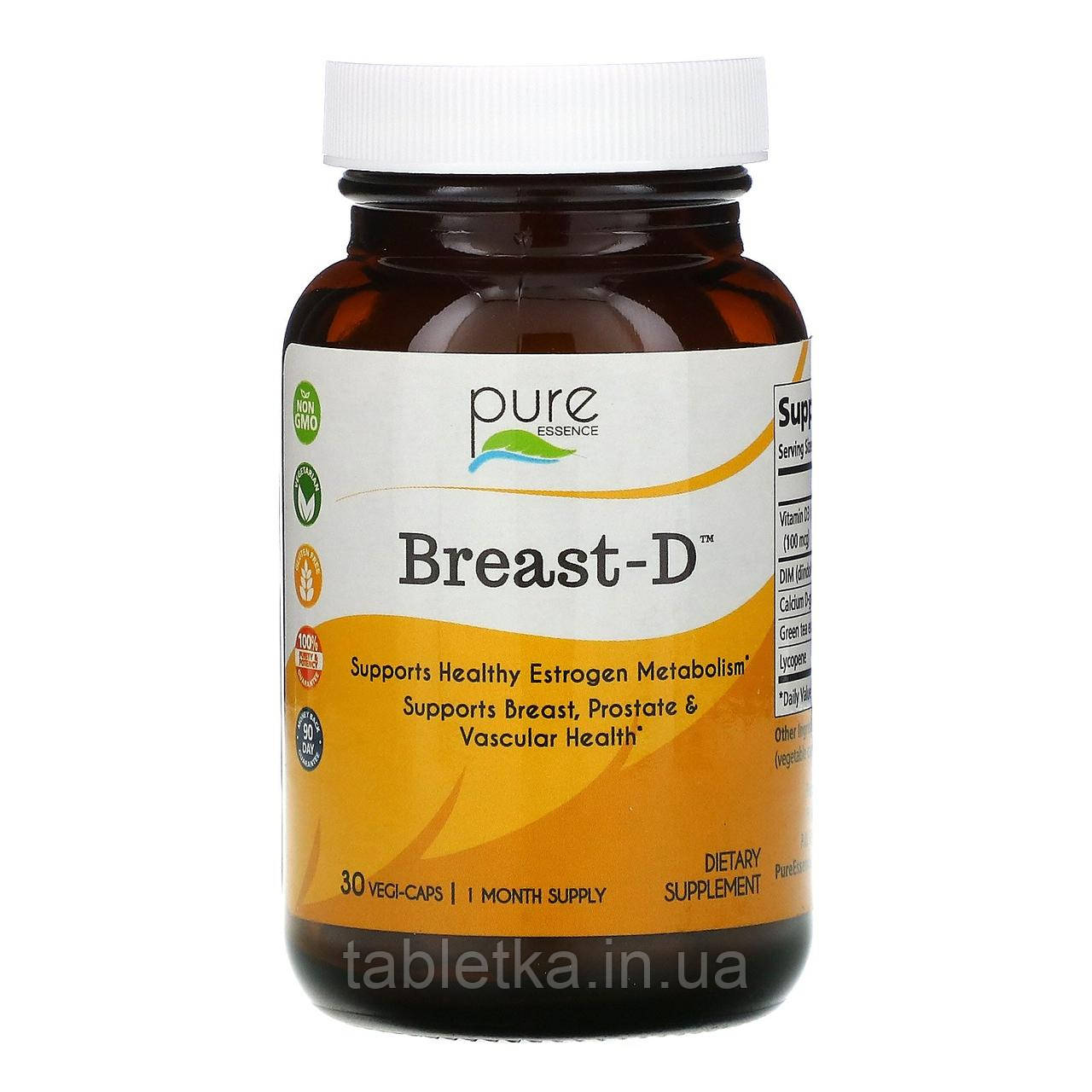 Pure Essence, Breast-D, 30 капсул в растительной оболочке Київ