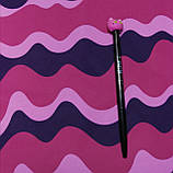 Плащівка мембрана ( на мембрані, на мембранній основі) принт (принтована) рожеві хвилі, фото 2