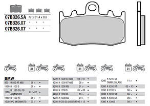 Мотоколодки BREMBO 07BB26LA аналог Ferodo FDB2125,TRW MCB748,EBC FA335,Braking 892CM55,SBS 796, фото 4