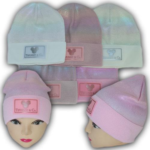 Детские шапки с фольгированием для девочки Детские шапки с фольгированием для девочки