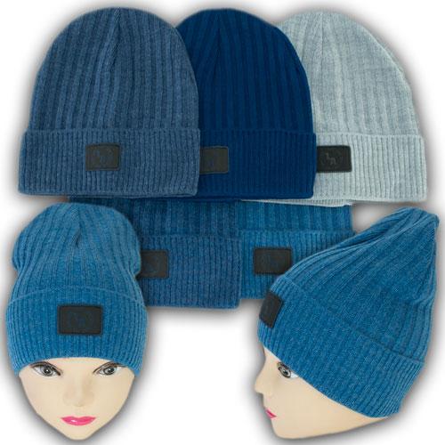 ОПТ Дитячі шапки з закотом для хлопчика, р. 48-52 (5 шт./паковання), фото 1