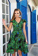 Пляжное платье с тропическим принтом AnastaSea 21A-227 V 42(S) Черный-Зеленый