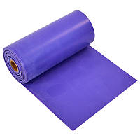 Лента эластичная для фитнеса и йоги в рулоне CUBE (р-р 5,5мx15смx0,45мм) FI-6256-5_5, Зелёный: Gsport Фиолетовый