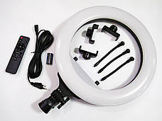 Кільцева LED лампа RL-14 36см 220V 1 крепл.тел. + пульт, фото 3