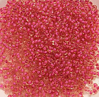 Бисер Ярна Корея размер 10/0 цвет 9.210 персик, внутренний цвет - розовый прокрашенный 50г