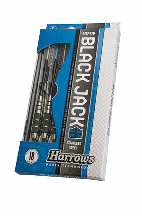 Універсальні дротики для гри в електронний і класичний дартс Black Jack Harrows Англія 20 грамів, фото 2