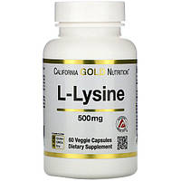 L-Lysine 500 mg California Gold Nutrition, 60 капсул