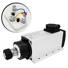 Шпиндель повітряне охолодження EYS8043-18/4.0 з фланцем (4 кВт, 220 В, 10 А, ER25), фото 3