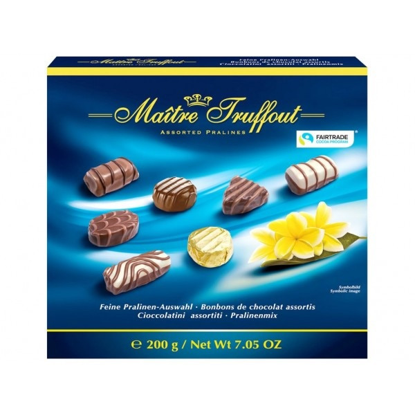 Шоколадні цукерки Maitre Truffout Assorted Pralines з праліне 200 г Австрія