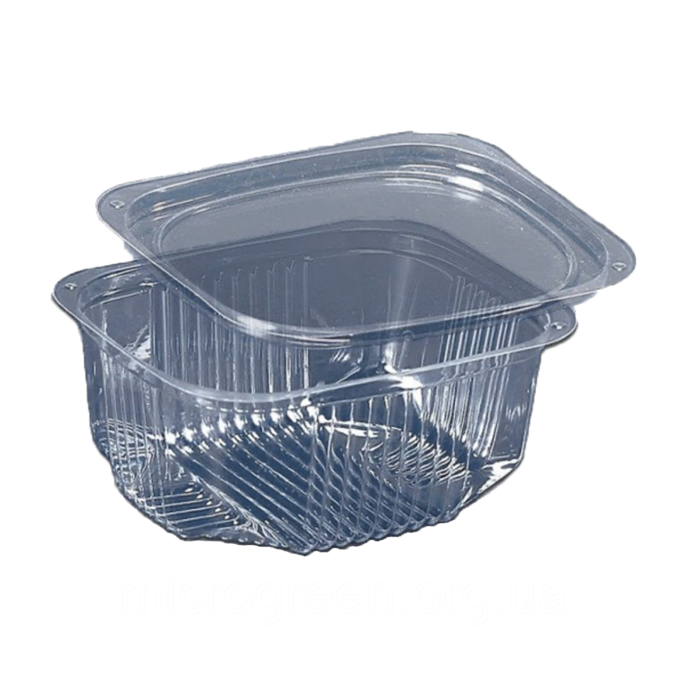 Лоток контейнер із кришкою для зрізаної зелені і квітів об'єм 0.5 л