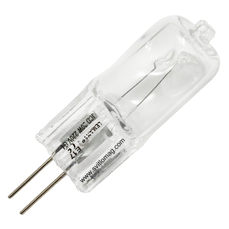 Лампа кварцова галогенна 220v 20w Lemanso G4