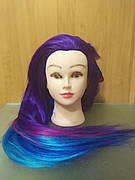 Голова манекен для зачісок з кольоровими волоссям, ET 4