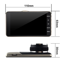 Автомобільний відеореєстратор Full HD X600 DVR 2 камери для реєстратор парктронік в машину з записом 1080р, фото 4