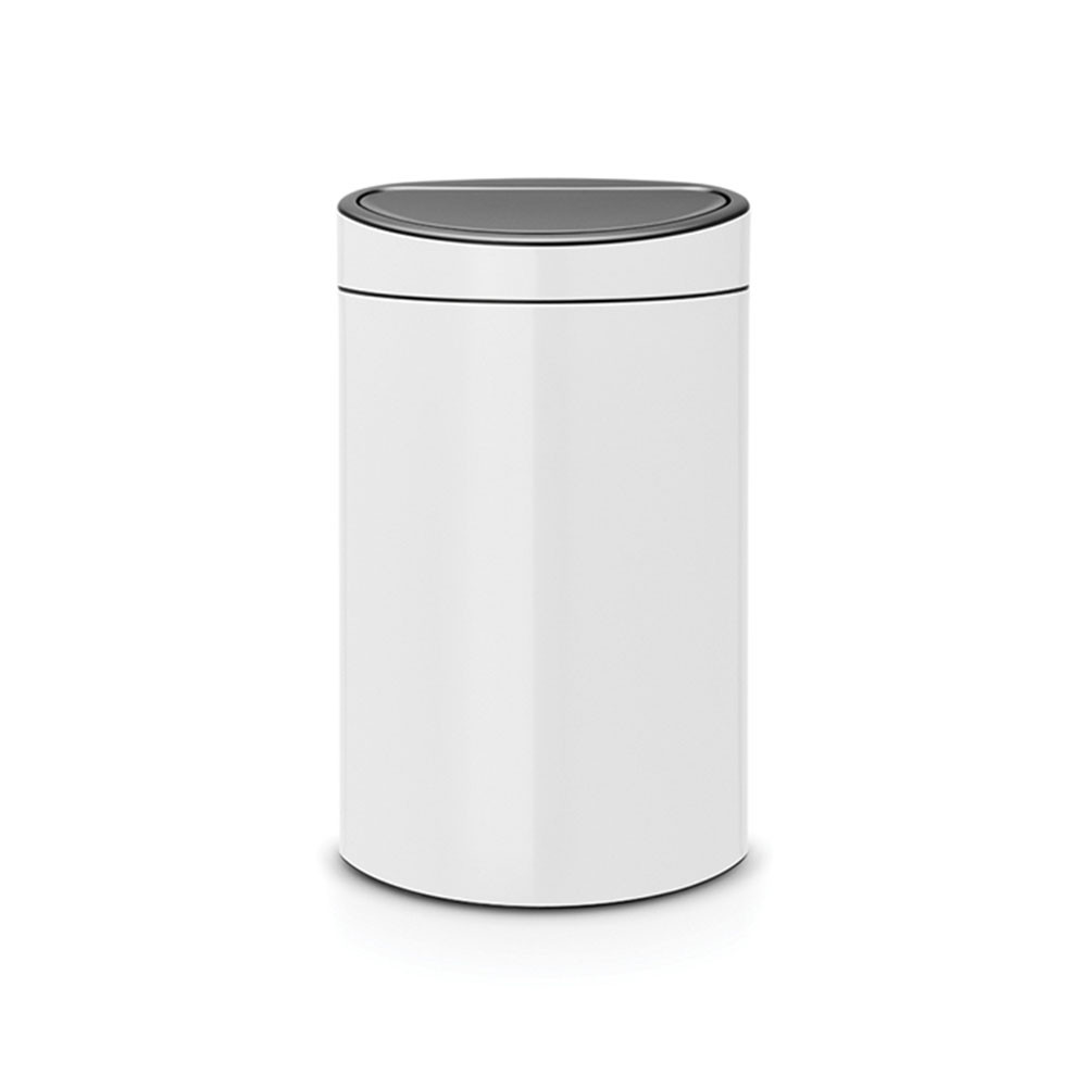 Відро для сміття з відкидною кришкою Brabantia Touch Bin New 40 л White 114984