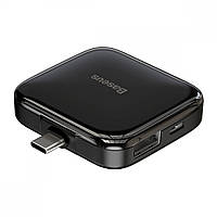 USB-Хаб Baseus Fully Folded Portable Type-C to 4xUSB2.0 Black