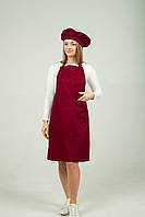 Фартух робочий Фартух кухаря Колір марсала