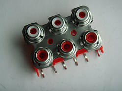 Роз'єм RCA (тюльпани) 6p