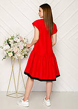 Літнє плаття асиметричного крою габардин розміри норма, фото 4