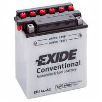 Акумулятор мото EXIDE 12 V 14 Ah 145 A (-/+) 134x91x166 мм (EB14L-A2 / YB14L-A2)