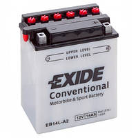 Аккумулятор мото EXIDE 12 V 14 Ah 145 A (-/+) 134x91x166 мм (EB14L-A2 / YB14L-A2)