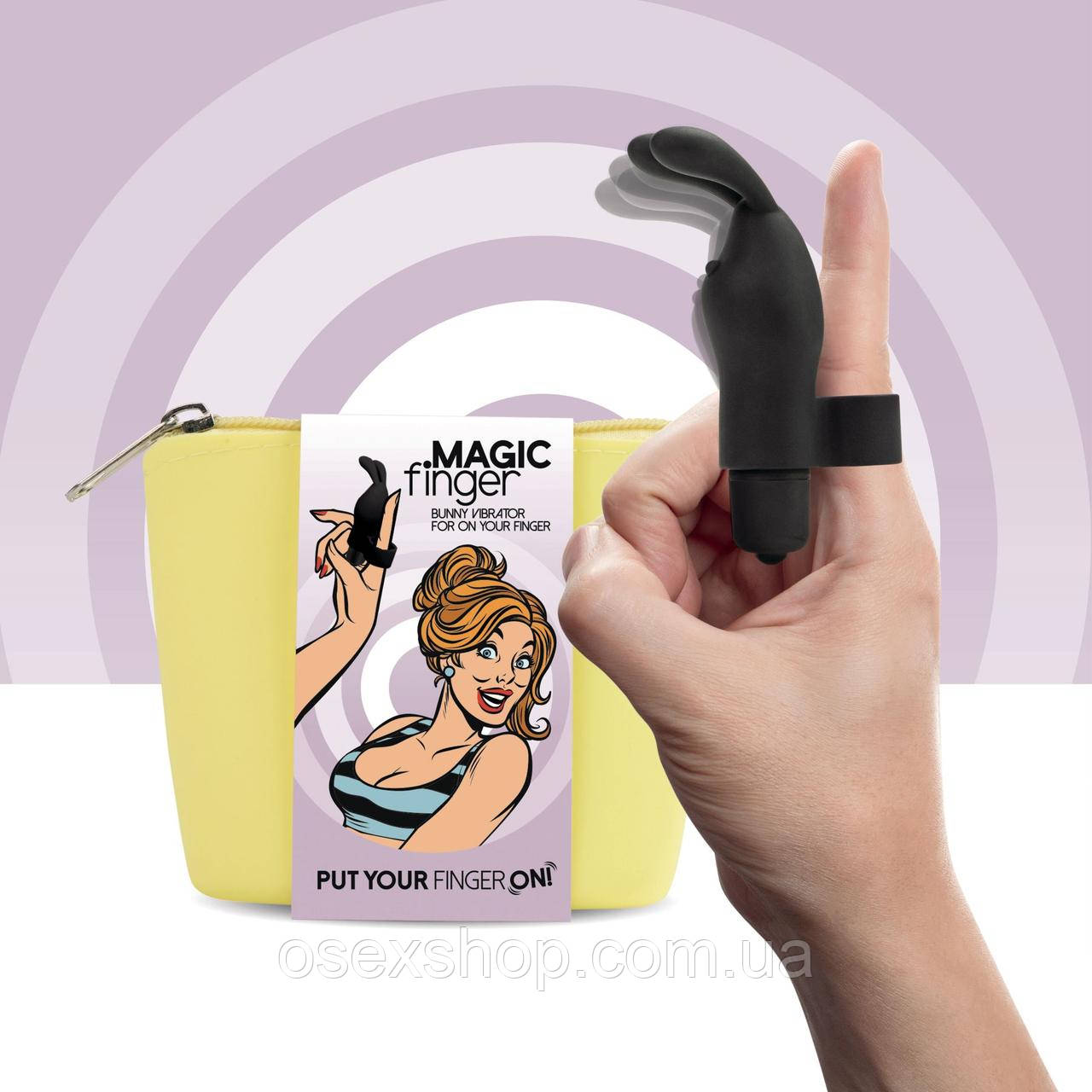 Вібратор на палець FeelzToys Magic Finger Vibrator Black, фото 1