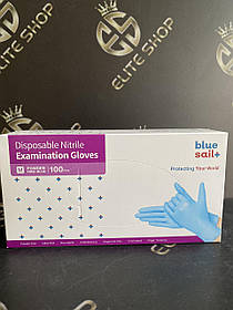 Нітрилові рукавички неопудрені gloves Examination disposable 100 штук