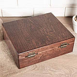 Скринька для годинників та аксесуарів дерев'яна на 8 відділень., фото 6