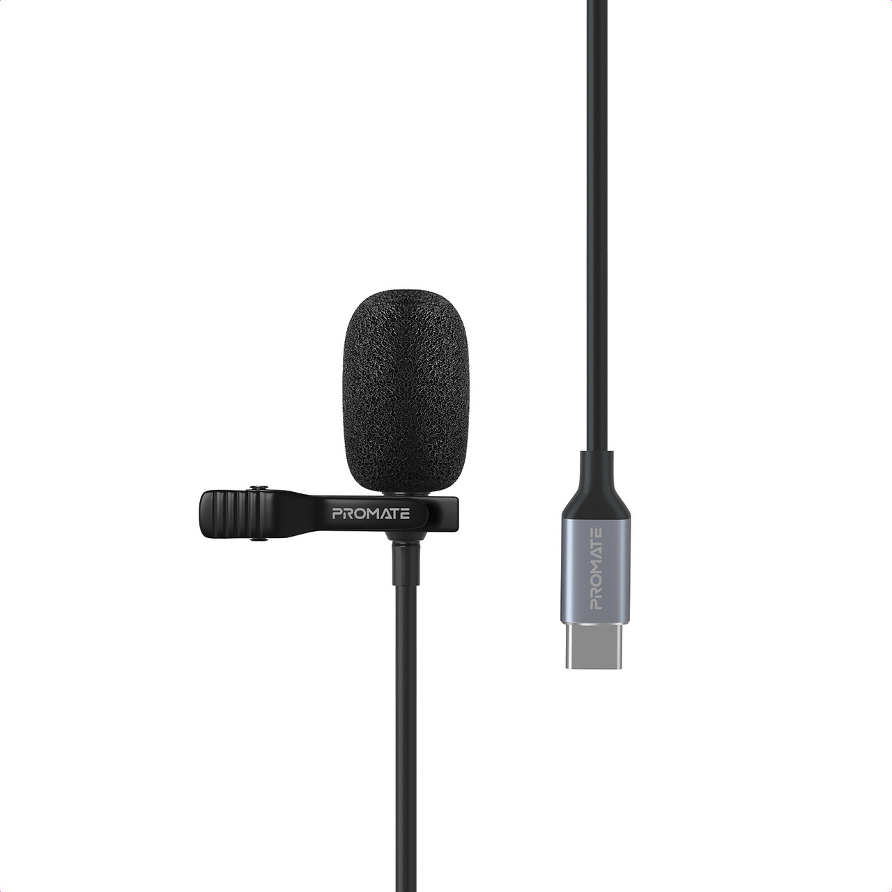 Мікрофон Promate ClipMic-C USB Type-C Black (clipmic-c.black)