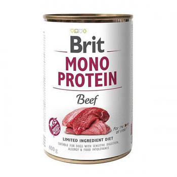 Консерва Brit Mono Protein для собак Beef, 400 г (яловичина)