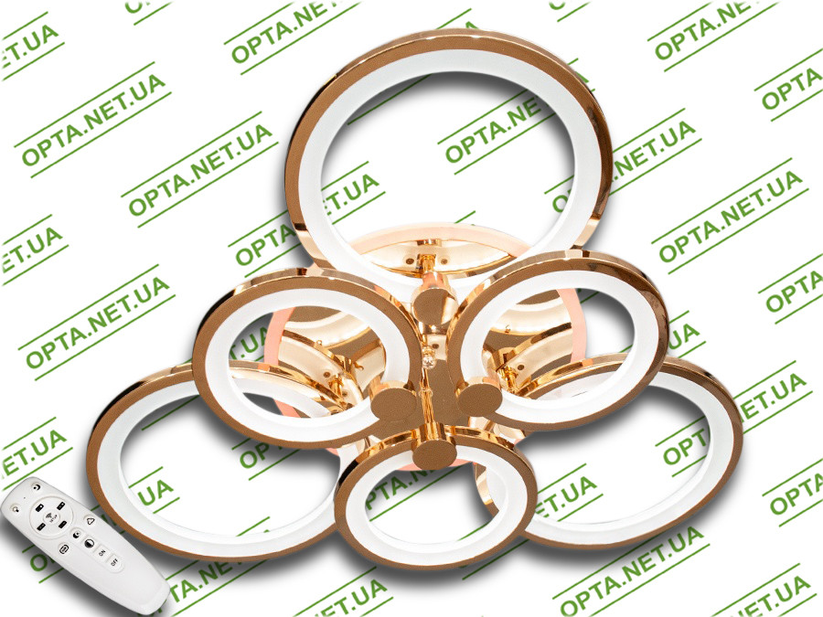 Світлодіодна люстра D8022/3+3HR LED 3color dimmer (Хром ) 110W, фото 1