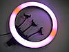 Кільцева LED-лампа RGB MJ18 45 см 220 V 3 кріп.тел + пульт + чохол, фото 7