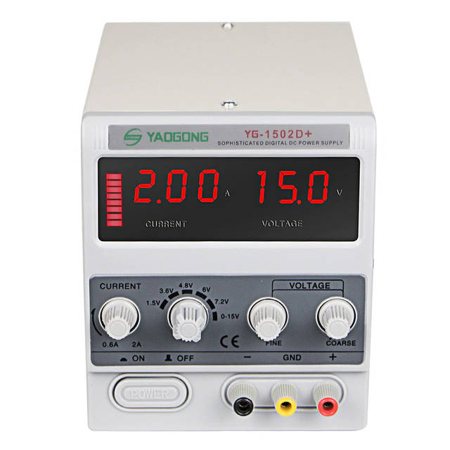 Лабораторний блок живлення Yaogong YG-1502D+, 15V, 2A, RF