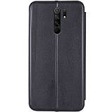 Шкіряний чохол (книжка) Classy для Xiaomi Redmi 9 / 9 Prime чорний, чохол книга фліпредмі 9, фото 4