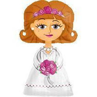 Повітряна куля Ходяча Фігура 48"/121 Наречена (1 шт.)