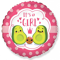 Коло фольговане 18" "Its a girl" Авокадо