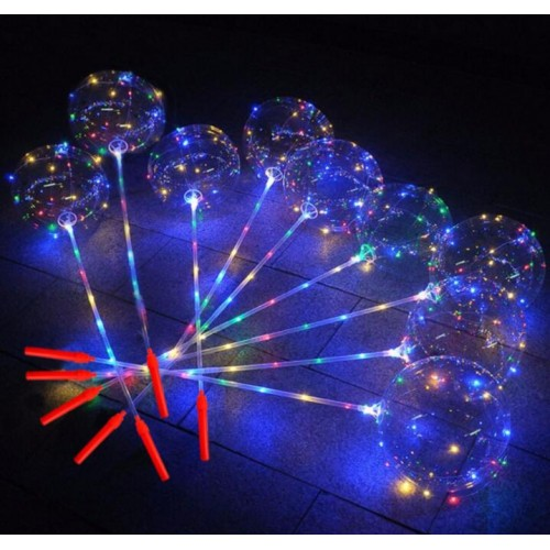 Куля Bubbles зі світлодіодною різнобарвною LED стрічкою на паличці (з режими) 25 шт/упак.