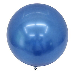 Куля (18"/46 см) Сфера 3D, Bubble Chrome,Синій