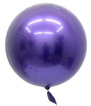 Шар (18''/46 см) Сфера 3D, Bubble Chrome,Фиолетовый