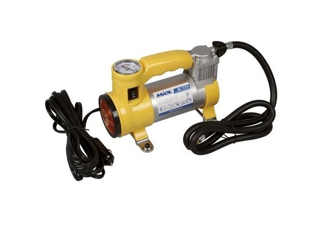 Повітряний автомобільний компресор з ліхтарем Miol 81-117, фото 1