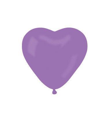 Серце латексне 10"/25 см Пастель Фіолетове 49 Gemar Balloons