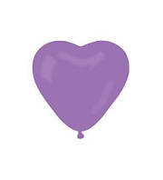 Серце латексне 10"/25 см Пастель Фіолетове 49 Gemar Balloons