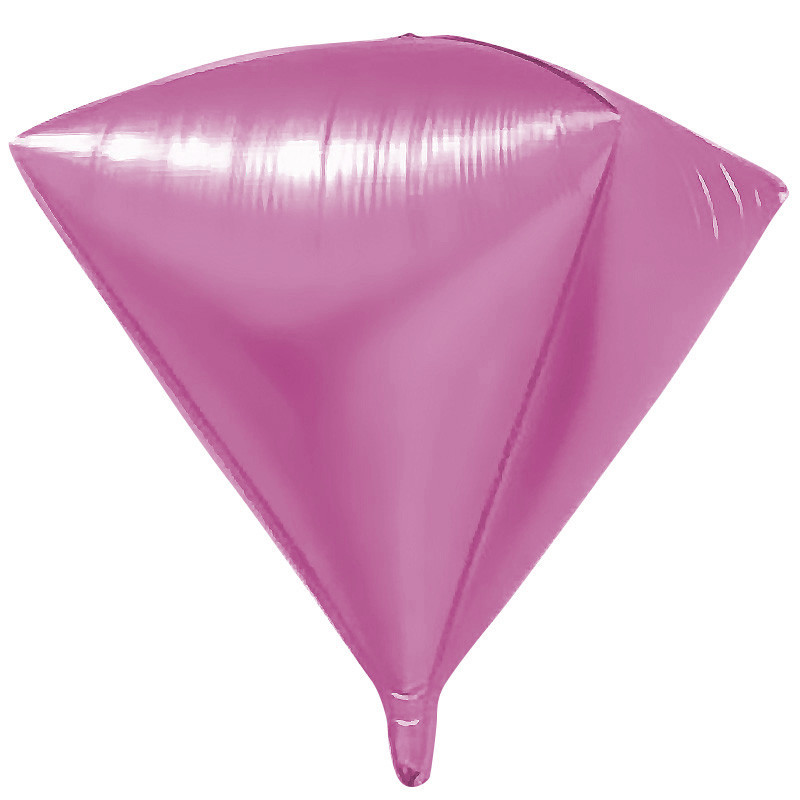 Шар (24"/61см) Алмаз 4D Розовый